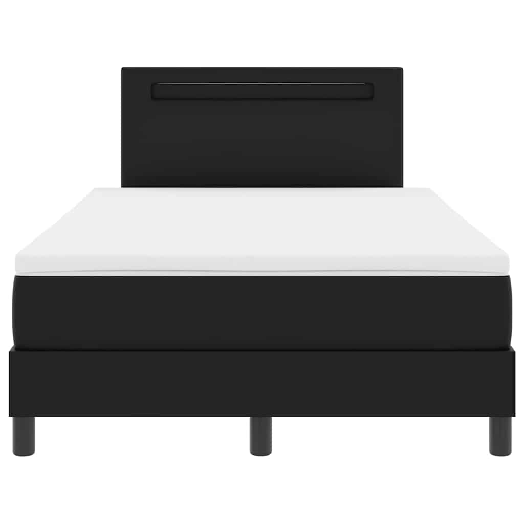 Sengeramme Med Madras Med Madras Sort 120 X 200 Cm Kunstlæder - Billede 8