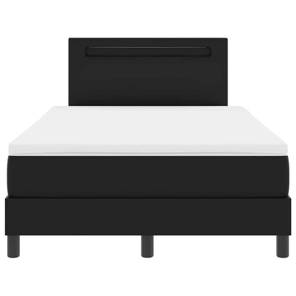 Sengeramme Med Madras Med Madras Sort 120 X 200 Cm Kunstlæder - Billede 8