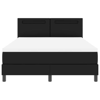 Sengeramme Med Madras Med Madras Sort 140 X 190 Cm Kunstlæder - Billede 8