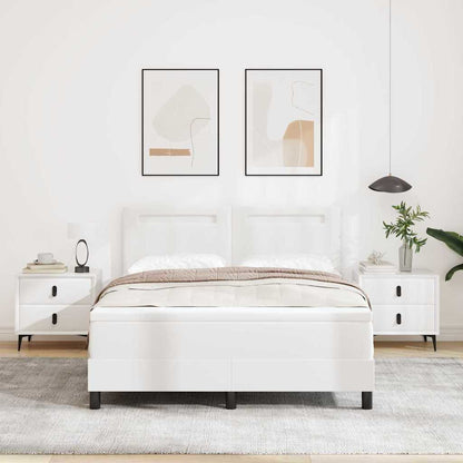 Sengestel Med Madras Med Madras Hvid 160 X 200 Cm Kunstlæder - Billede 5