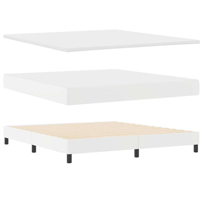 Sengeramme Med Madras Med Madras Hvid 180 X 200 Cm Kunstlæder - Billede 6