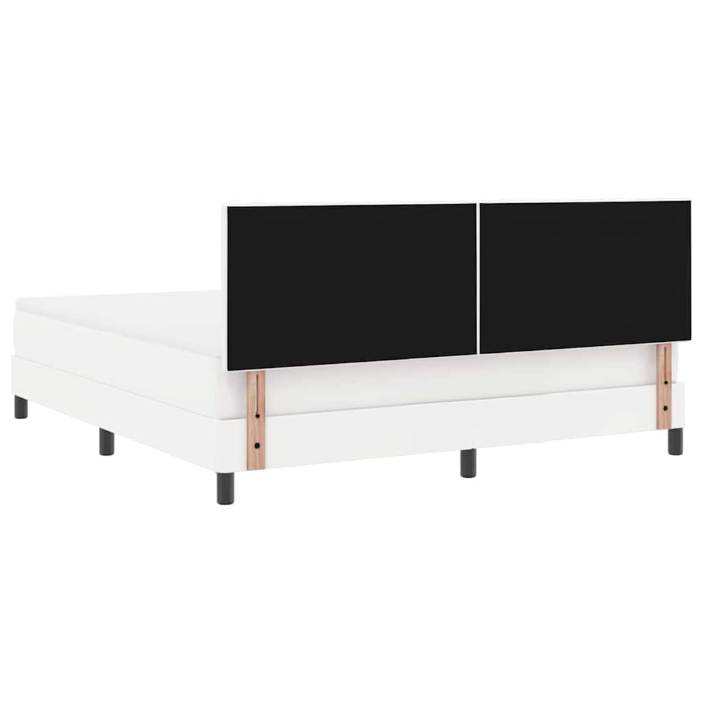 Sengeramme Med Madras Med Madras Hvid 180 X 200 Cm Kunstlæder - Billede 10