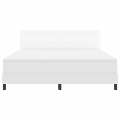 Sengeramme Med Madras Med Madras Hvid 180 X 200 Cm Kunstlæder - Billede 8