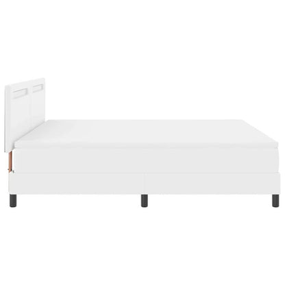 Sengeramme Med Madras Med Madras Hvid 180 X 200 Cm Kunstlæder - Billede 9