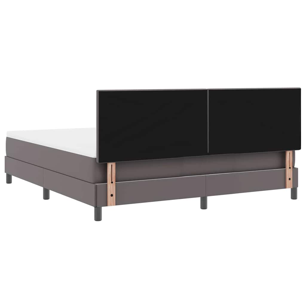 Sengeramme Med Madras Med Madras Grå 180 X 200 Cm Kunstlæder - Billede 10