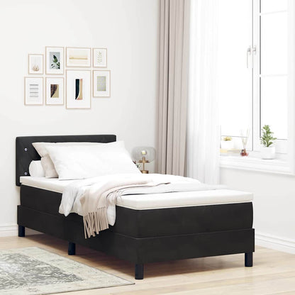 Boxmadras Seng Med Madras Med Madras Sort 90 X 190 Cm Stof - Hovedbillede