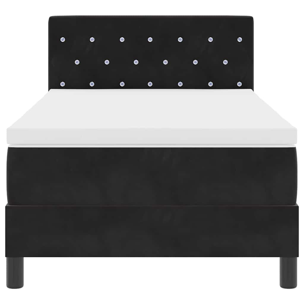 Boxmadras Seng Med Madras Med Madras Sort 90 X 190 Cm Stof - Billede 8