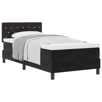 Boxmadras Seng Med Madras Med Madras Sort 90 X 190 Cm Stof - Billede 3