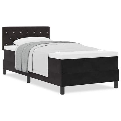 Boxmadras Seng Med Madras Med Madras Sort 90 X 190 Cm Stof - Billede 4