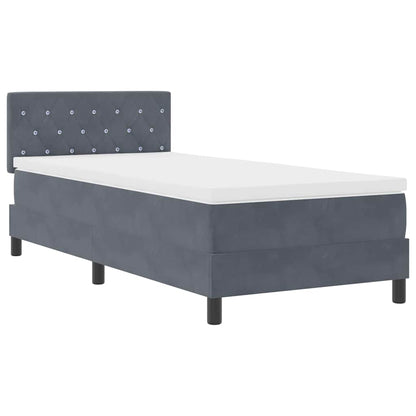 Boxmadras Seng Med Madras Med Madras Mørkegrå 100 X 200 Cm Stof - Billede 2