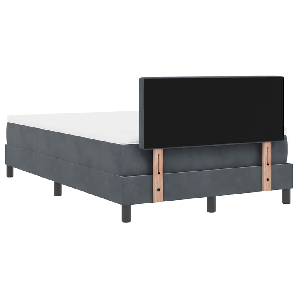 Boxmadras Seng Med Madras Med Madras Mørkegrå 120 X 190 Cm Stof - Billede 10