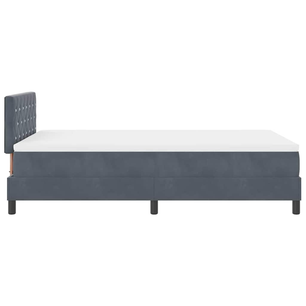Boxmadras Seng Med Madras Med Madras Mørkegrå 120 X 190 Cm Stof - Billede 9
