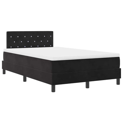 Boxmadras Seng Med Madras Med Madras Sort 120 X 190 Cm Stof - Billede 2