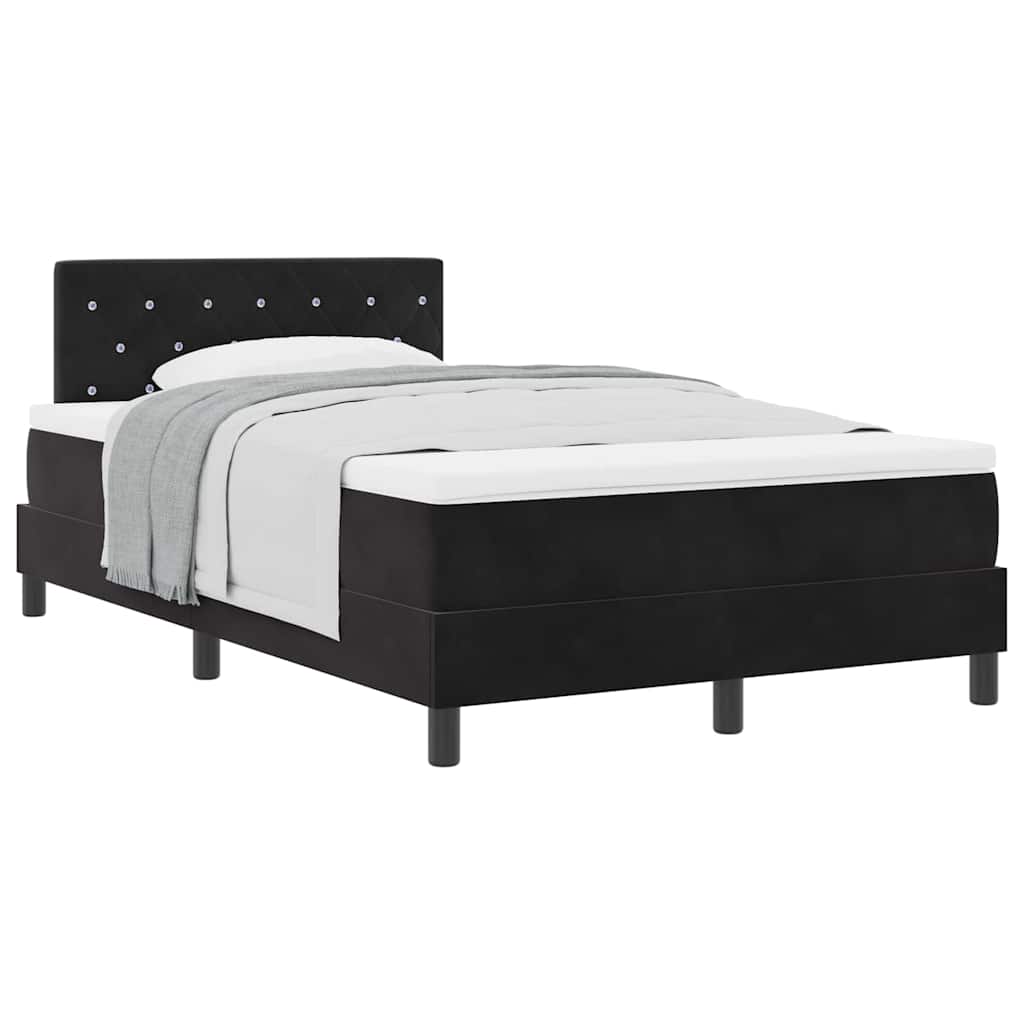 Boxmadras Seng Med Madras Med Madras Sort 120 X 190 Cm Stof - Billede 3