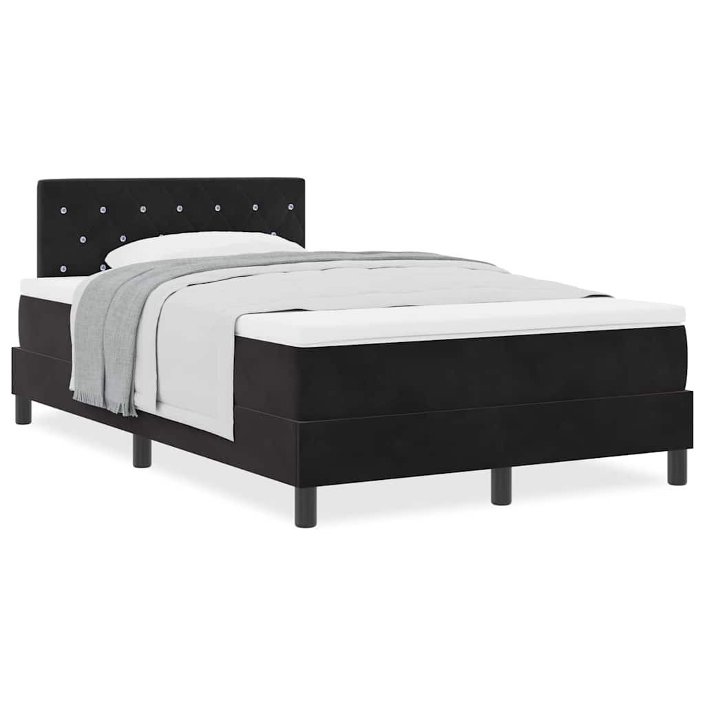 Boxmadras Seng Med Madras Med Madras Sort 120 X 190 Cm Stof - Billede 4
