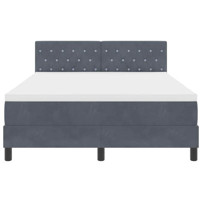 Boxmadras Seng Med Madras Med Madras Mørkegrå 140 X 190 Cm Stof - Billede 8