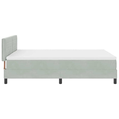 Boxmadras Seng Med Madras Med Madras Lysegrå 140 X 200 Cm Stof - Billede 9