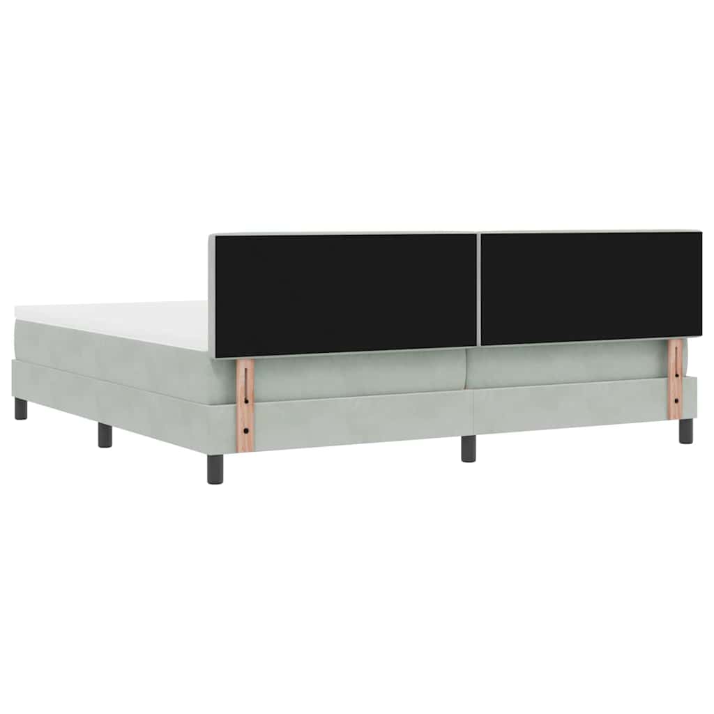 Boxmadras Seng Med Madras Med Madras Lysegrå 200 X 200 Cm Stof - Billede 10