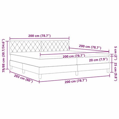Boxmadras Seng Med Madras Med Madras Lysegrå 200 X 200 Cm Stof - Billede 12