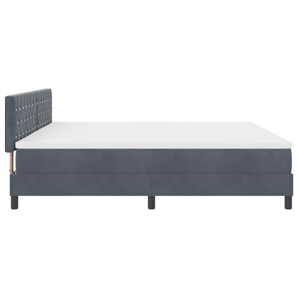 Boxmadras Seng Med Madras Med Madras Mørkegrå 200 X 200 Cm Stof - Billede 9