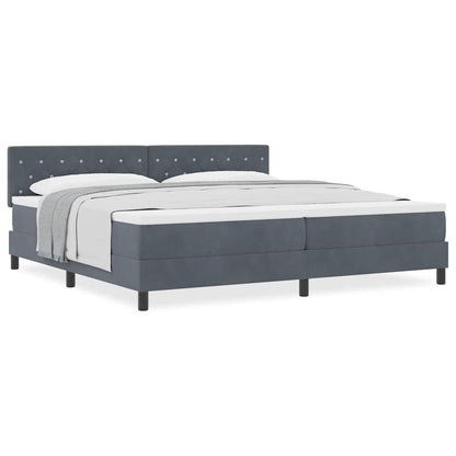 Boxmadras Seng Med Madras Med Madras Mørkegrå 200 X 200 Cm Stof - Billede 4