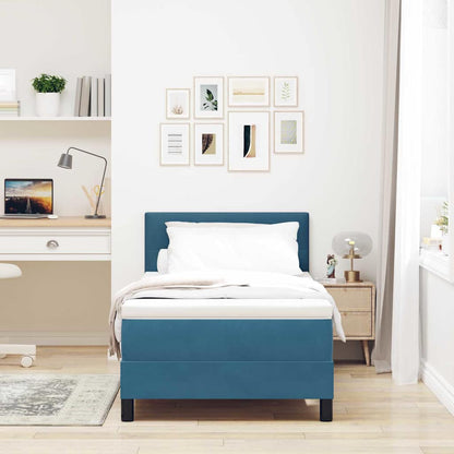 Box Spring Seng Med Hovedgærde Fløjl - Variant 3339150