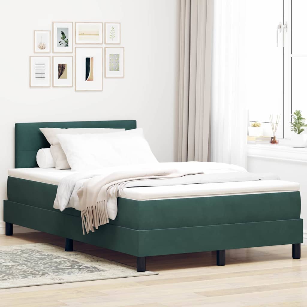 Box Spring Seng Med Hovedgærde Fløjl - Variant 3339167