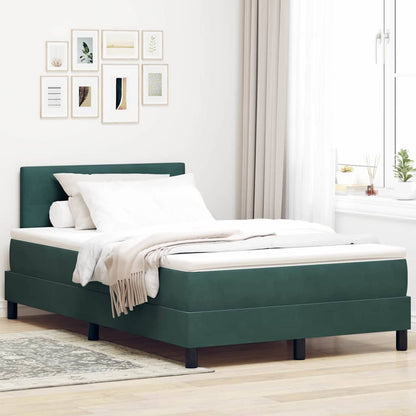 Box Spring Seng Med Hovedgærde Fløjl - Variant 3339167