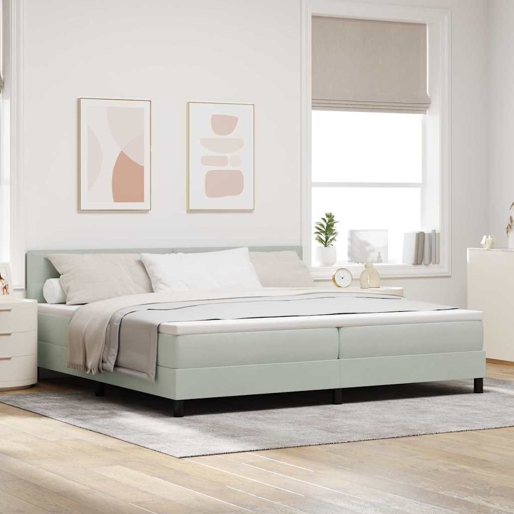 Box Spring Seng Med Hovedgærde Fløjl - Variant 3339194