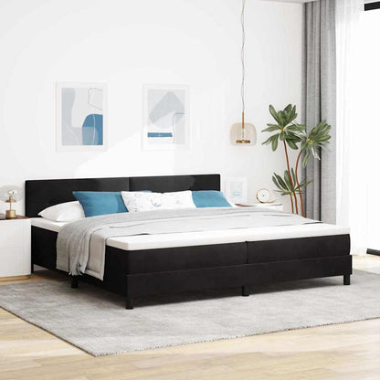 Box Spring Seng Med Hovedgærde Fløjl - Variant 3339196