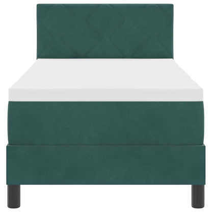 Box Spring Seng Med Hovedgærde Fløjl - Billede 7