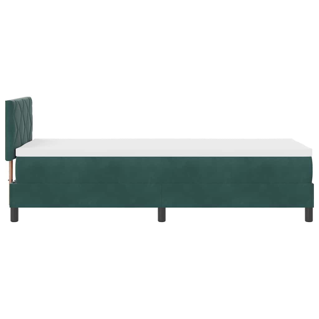 Box Spring Seng Med Hovedgærde Fløjl - Billede 8