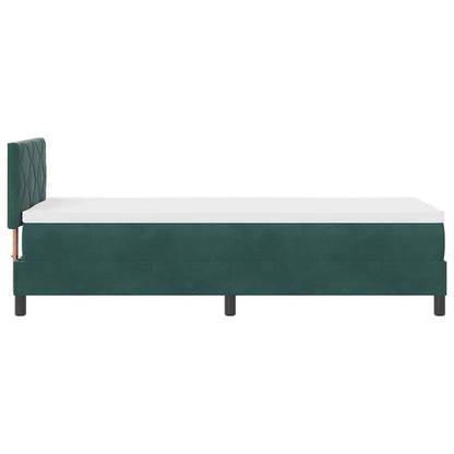 Box Spring Seng Med Hovedgærde Fløjl - Billede 8