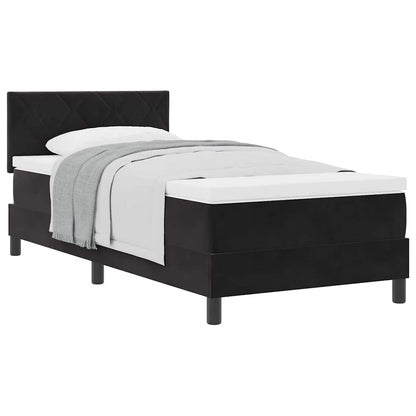 Boxmadras Seng Med Madras Med Madras Sort 90 X 200 Cm Stof - Billede 3