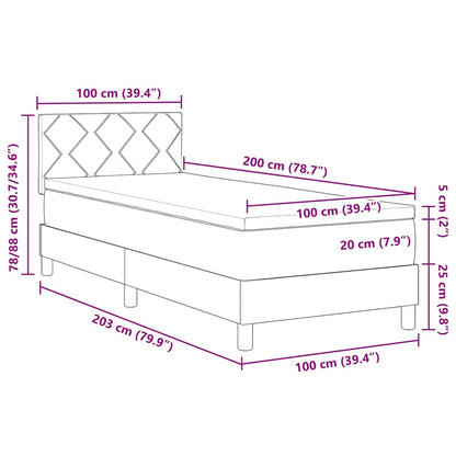Boxmadras Seng Med Madras Med Madras Mørk Blå 100 X 200 Cm Stof - Billede 12