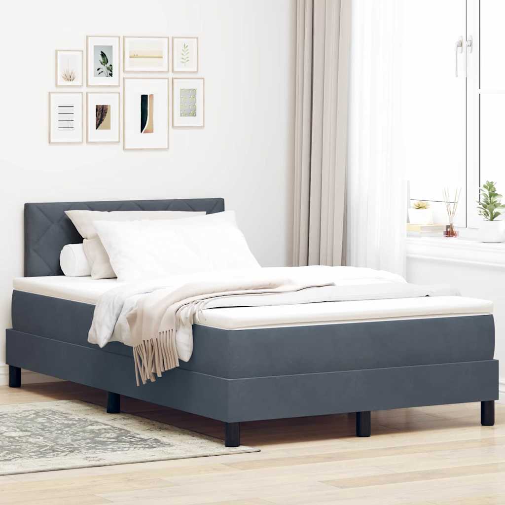 Box Spring Seng Med Hovedgærde Fløjl - Variant 3339231