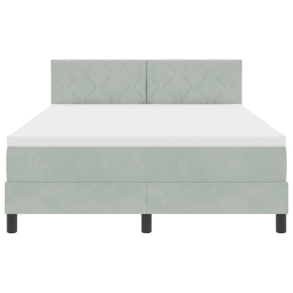 Boxmadras Seng Med Madras Med Madras Lysegrå 140 X 190 Cm Stof - Billede 8