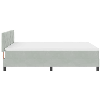 Boxmadras Seng Med Madras Med Madras Lysegrå 140 X 200 Cm Stof - Billede 9