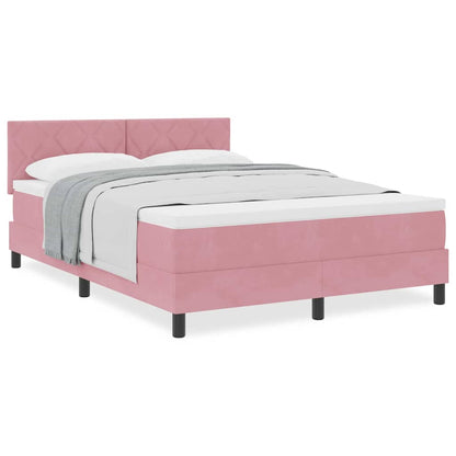 Boxmadras Seng Med Madras Med Madras Lyserød 160 X 200 Cm Stof - Billede 4