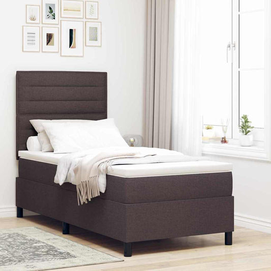 Box Spring Seng Med Madras Stof - Hovedbillede