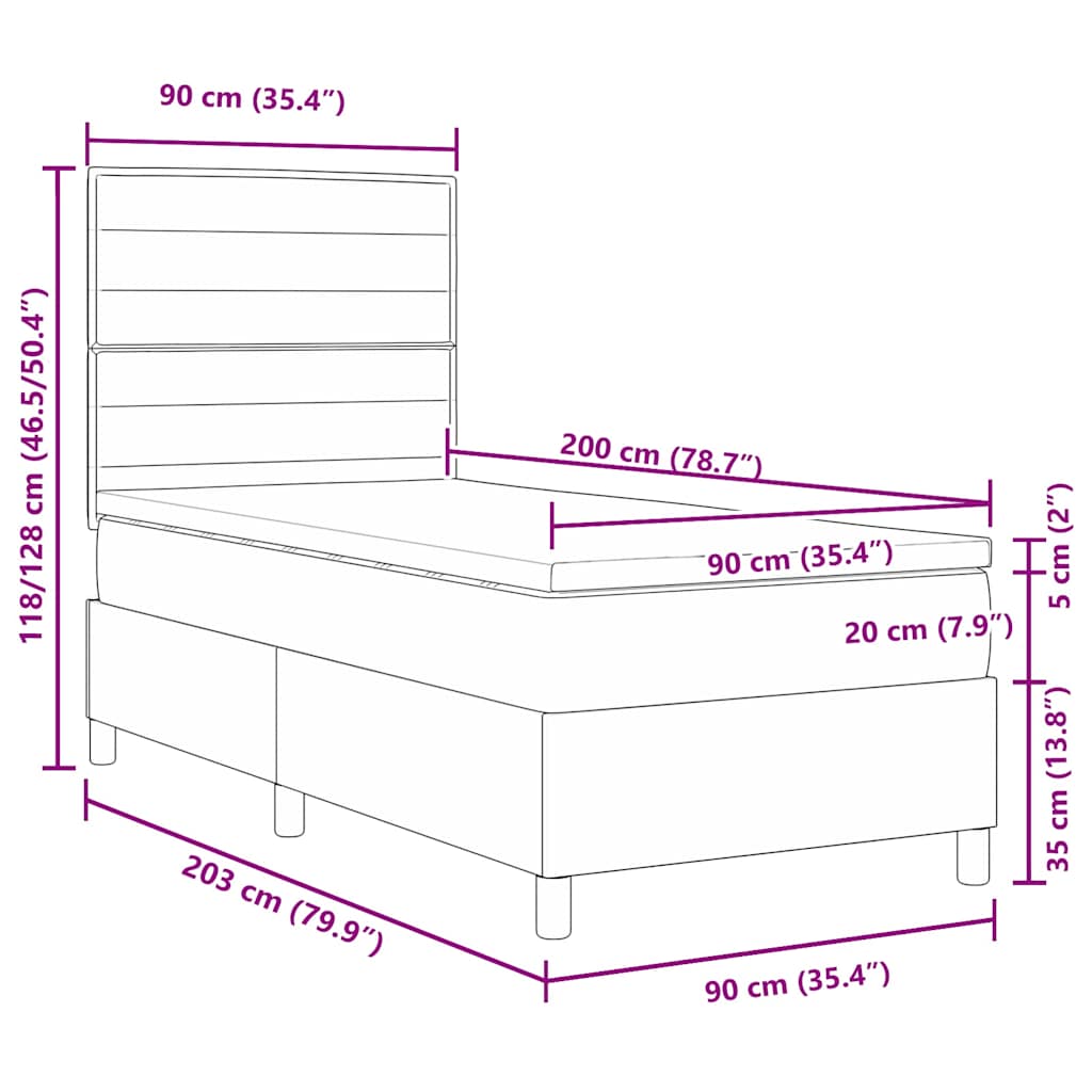 Box Spring Seng Med Madras Stof - Billede 12