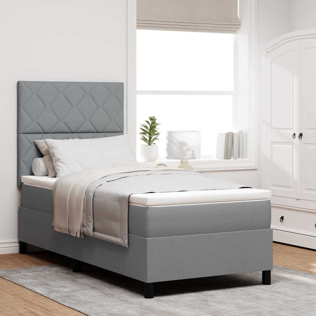 Box Spring Seng Med Hovedgærde Stof - Variant 3339441