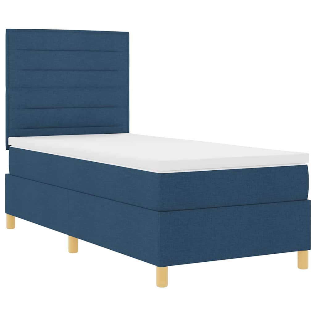 Box Spring Seng Med Madras Med Hovedgærde Stof - Billede 5