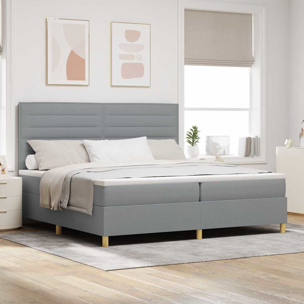 Box Spring Seng Med Madras Stof - Variant 3339567