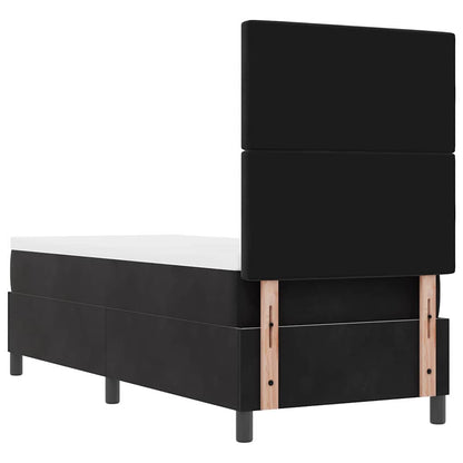 Box Spring Seng Med Madras Sort 80 X 200 Cm Fløjl - Billede 10