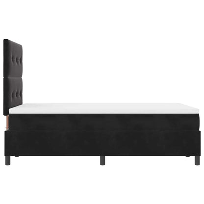 Box Spring Seng Med Madras Sort 120 X 190 Cm Fløjl - Billede 8