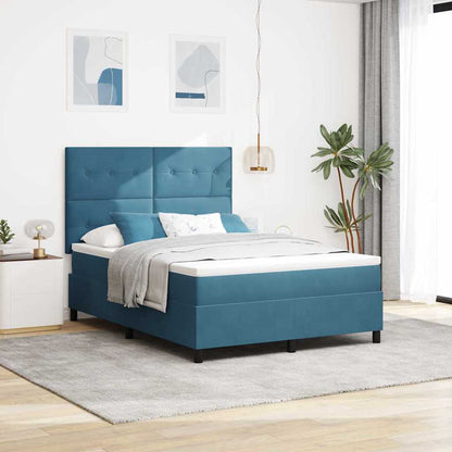 Box Spring Seng Med Hovedgærde Fløjl - Variant 3339834