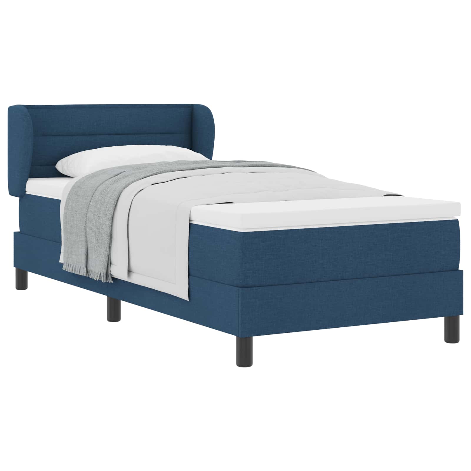 Box Spring Seng Med Madras Med Hovedgærde Stof - Billede 2