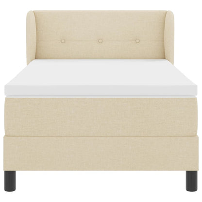 Boxmadras Med Topmadras Med Madras Creme 90 X 190 Cm Stof - Billede 8