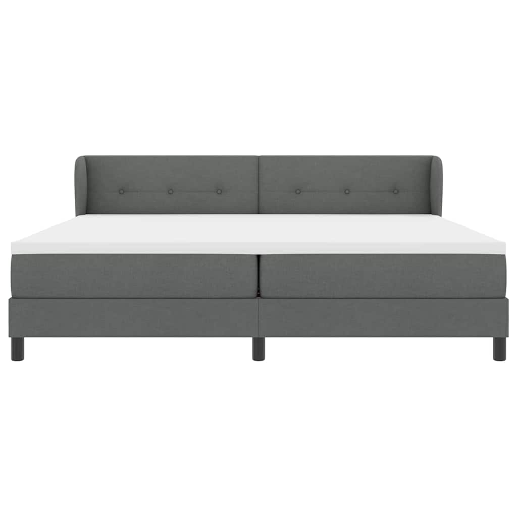 Boxmadras Med Topmadras Med Madras Mørkegrå 200 X 200 Cm Stof - Billede 8